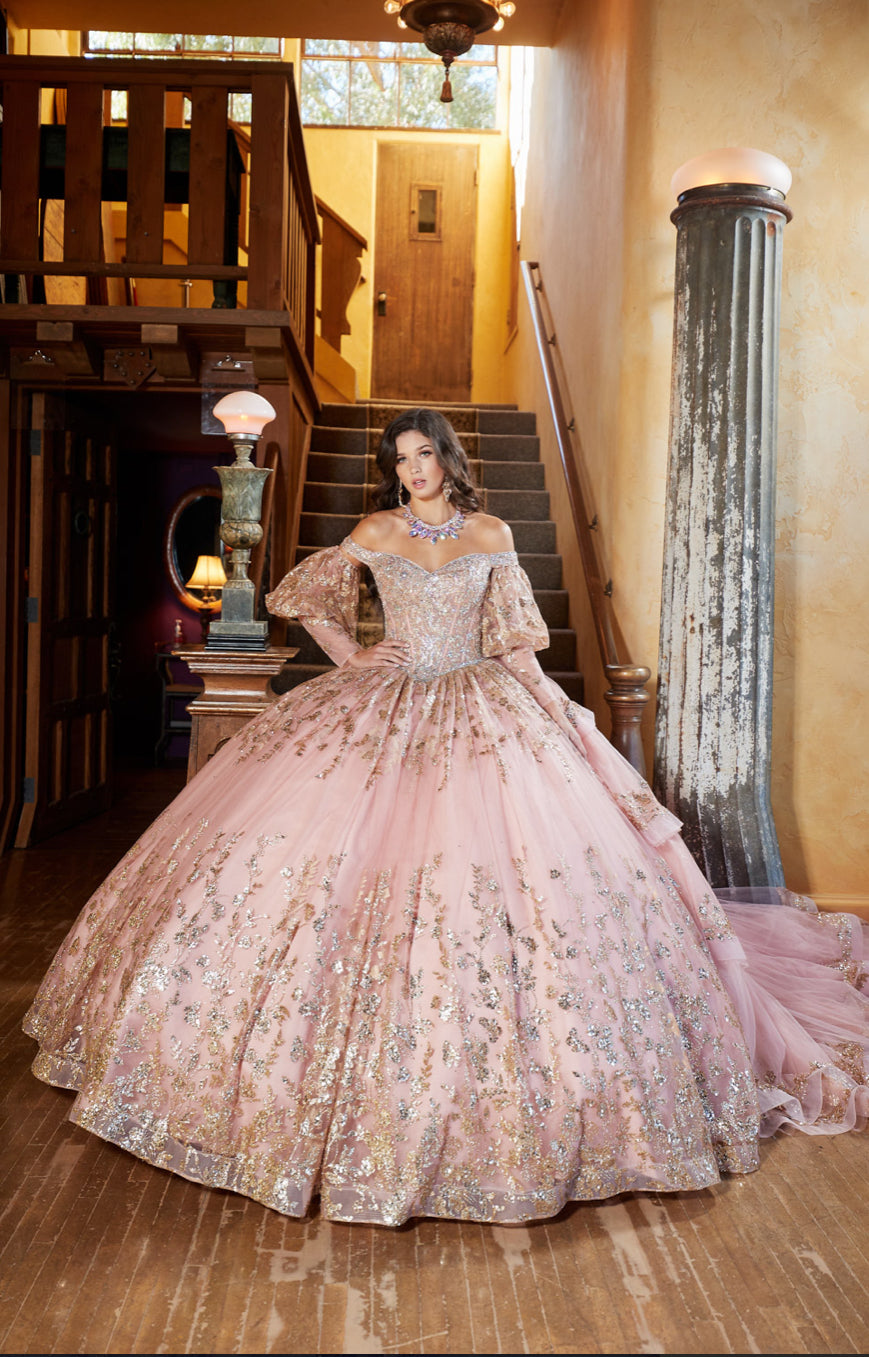 Detachable Train With Stones and Gems. PQ1041 by Bella Couture.