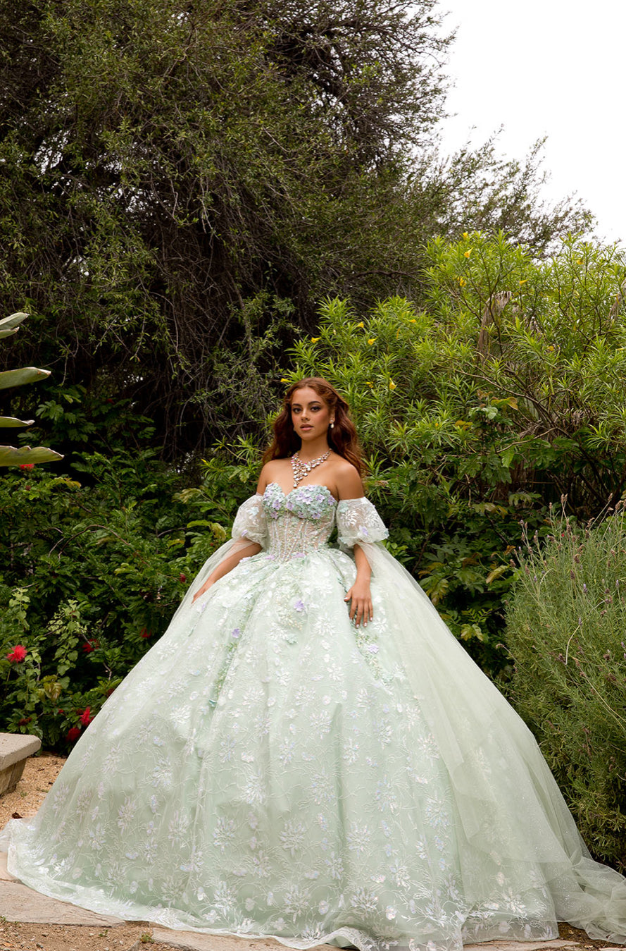 Multi-Colored Blossom Quinceanera Dream. PQ1084 BY BELLA COUTURE