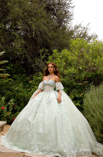 Multi-Colored Blossom Quinceanera Dream. PQ1084 BY BELLA COUTURE