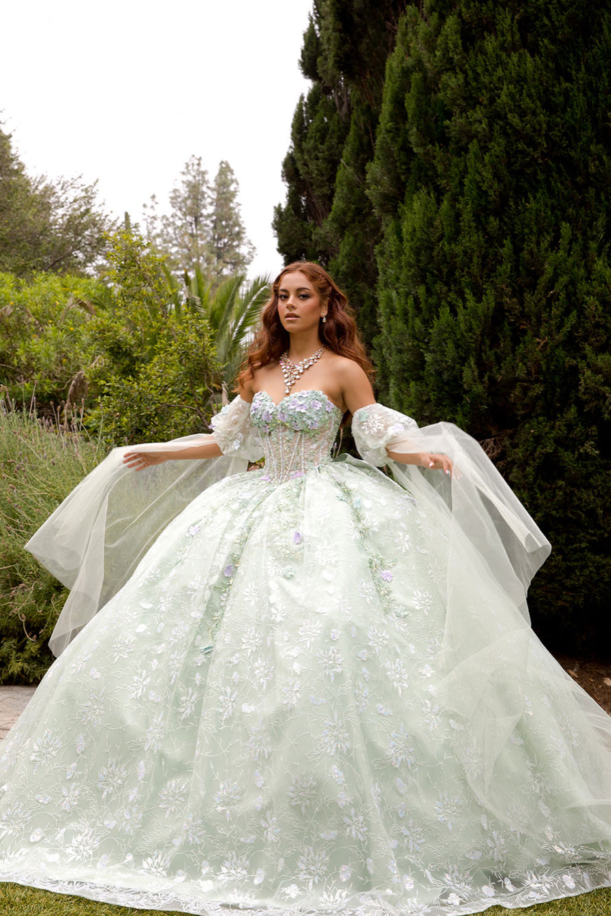 Multi-Colored Blossom Quinceanera Dream. PQ1084 BY BELLA COUTURE
