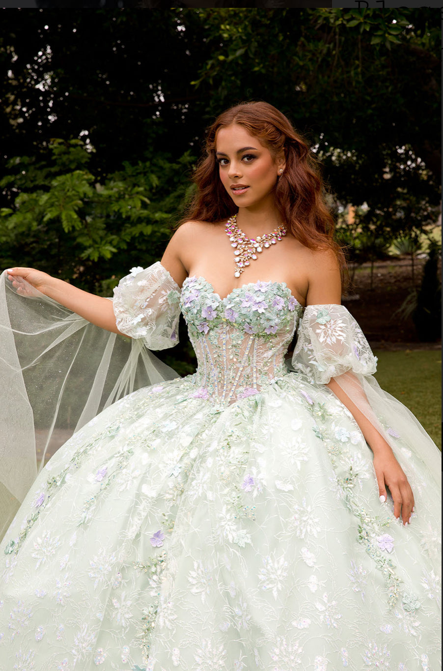 Multi-Colored Blossom Quinceanera Dream. PQ1084 BY BELLA COUTURE