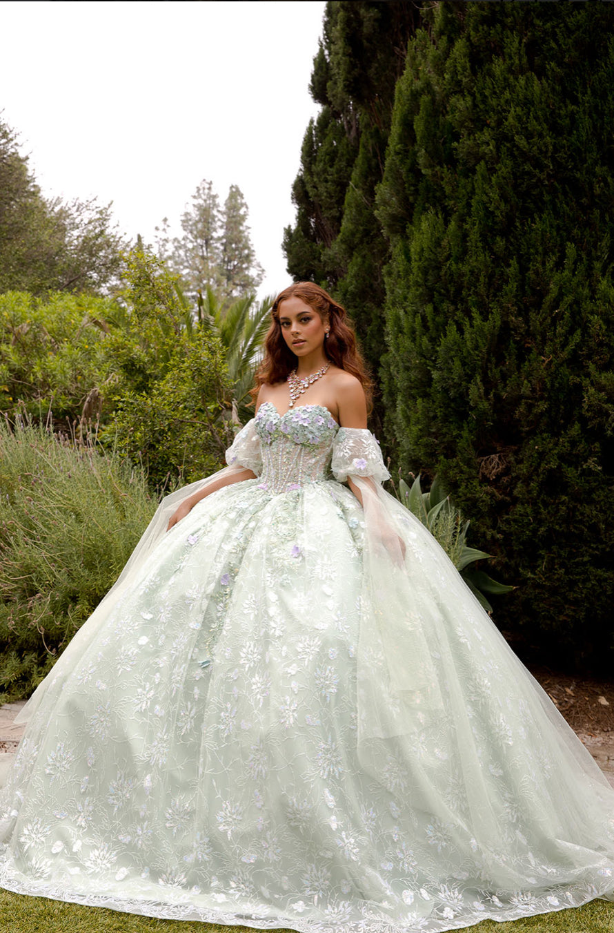 Multi-Colored Blossom Quinceanera Dream. PQ1084 BY BELLA COUTURE