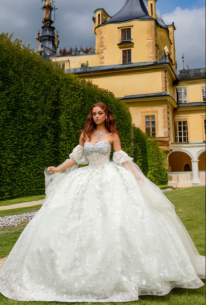 Multi-Colored Blossom Quinceanera Dream. PQ1084 BY BELLA COUTURE