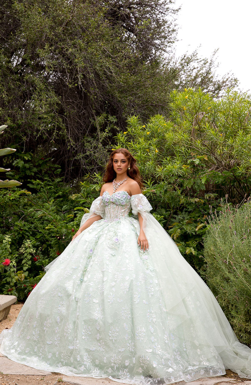 Multi-Colored Blossom Quinceanera Dream. PQ1084 BY BELLA COUTURE