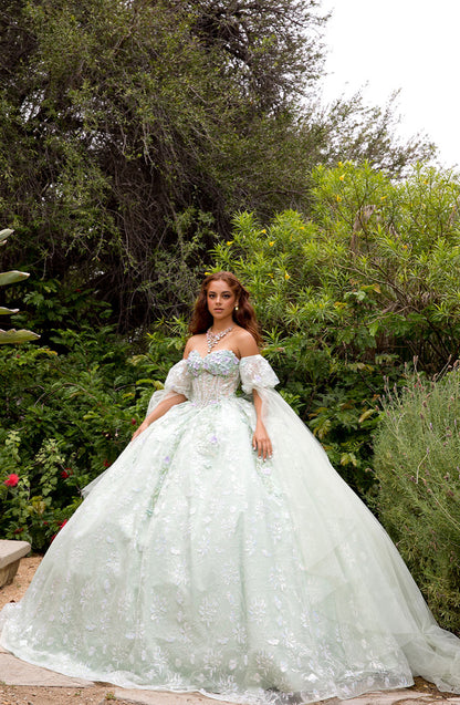 Multi-Colored Blossom Quinceanera Dream. PQ1084 BY BELLA COUTURE