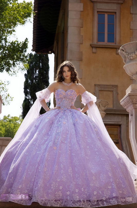 Multi-Colored Blossom Quinceanera Dream. PQ1084 BY BELLA COUTURE