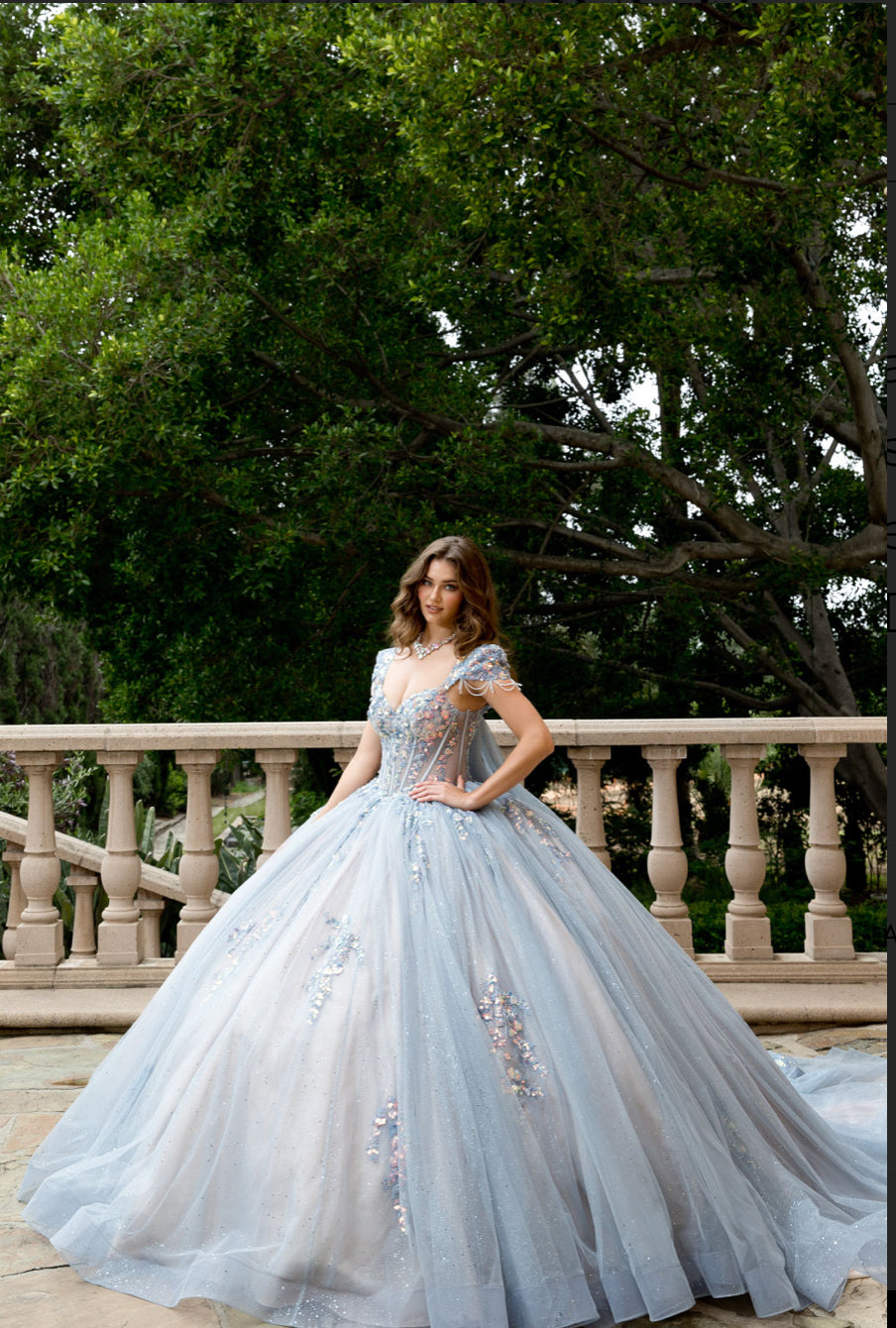Enchanted Quince Dress: A Fairytale in Sequins, Tulle, and Long Bow. PQ1094 by ADORA DESIGN