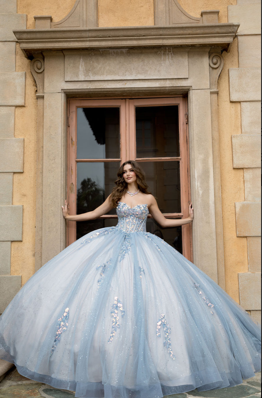 Enchanted Quince Dress: A Fairytale in Sequins, Tulle, and Long Bow. PQ1094 by ADORA DESIGN
