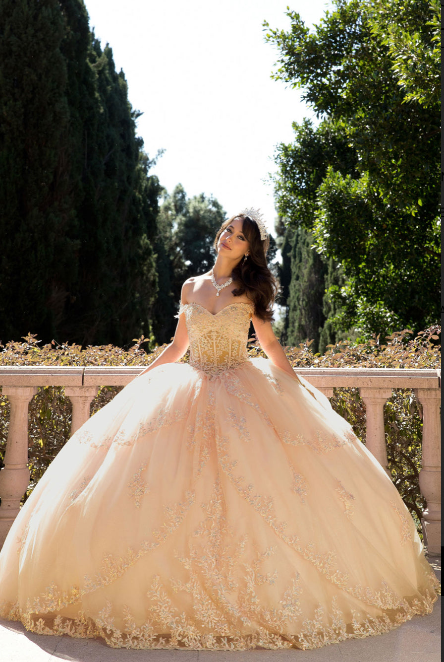 Multi-tiered Illusion Skirt, Off Shoulder. PQ1060 by Bella Couture