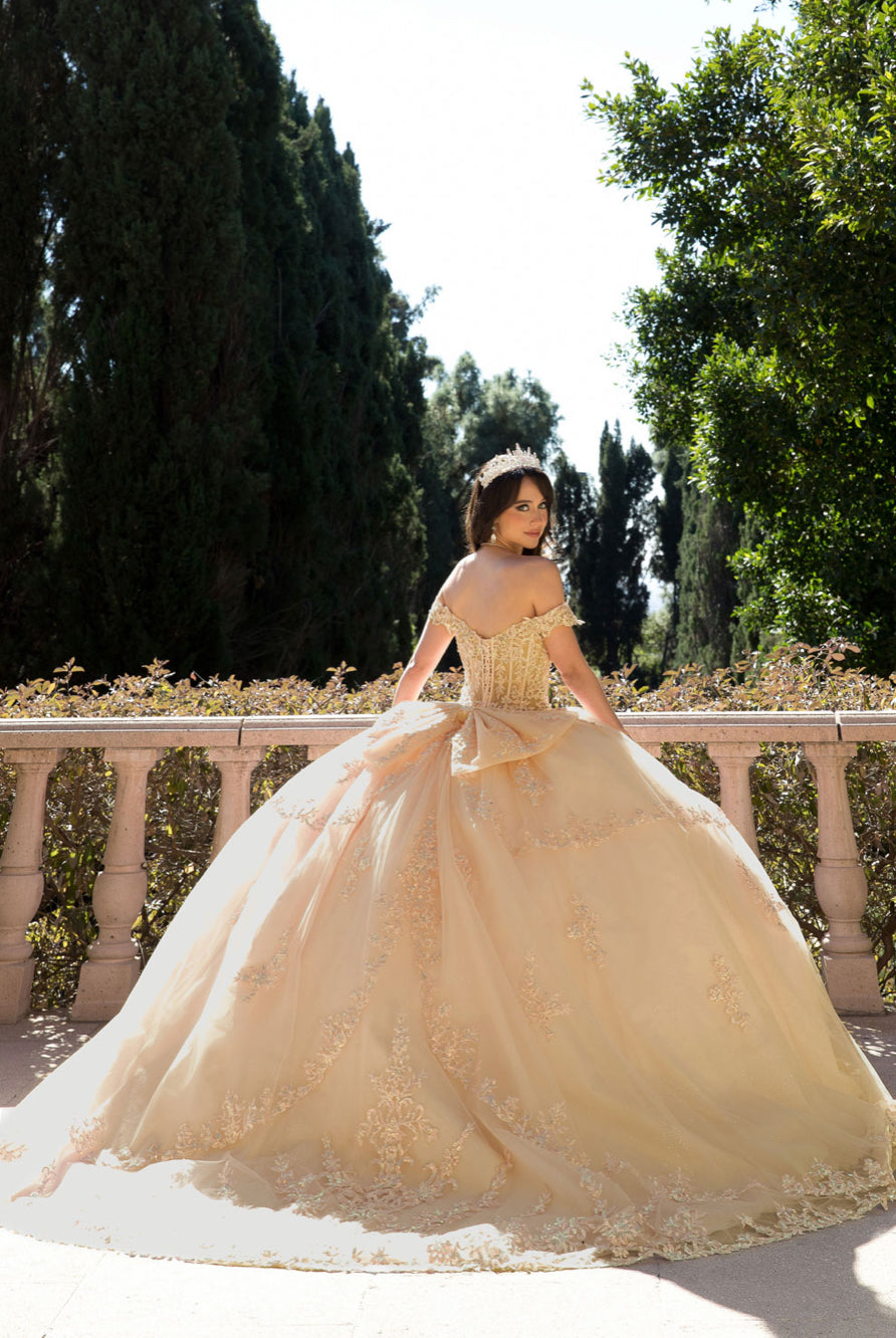 Multi-tiered Illusion Skirt, Off Shoulder. PQ1060 by Bella Couture