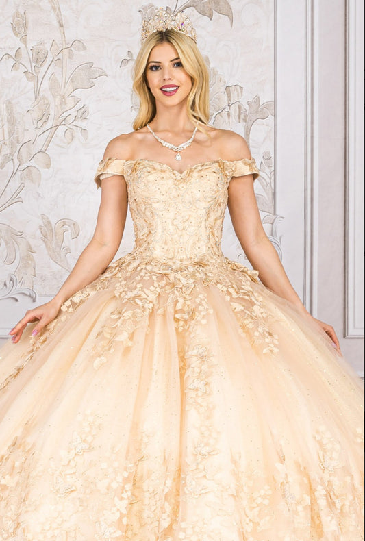 Detachable Ruffle Sleeves Dress. PQ1021 by BELLA COUTURE