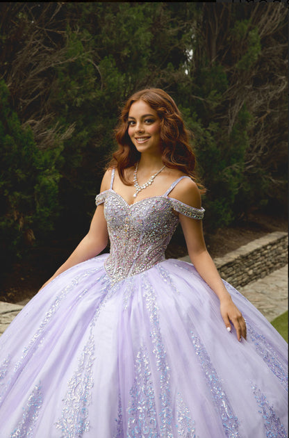 Platinum Quinceanera Dress. PQ1077 by Bella Couture