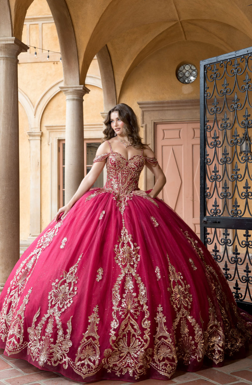 Elegance Quince With Long Bow. PQ1090 BY BELLA COUTURE