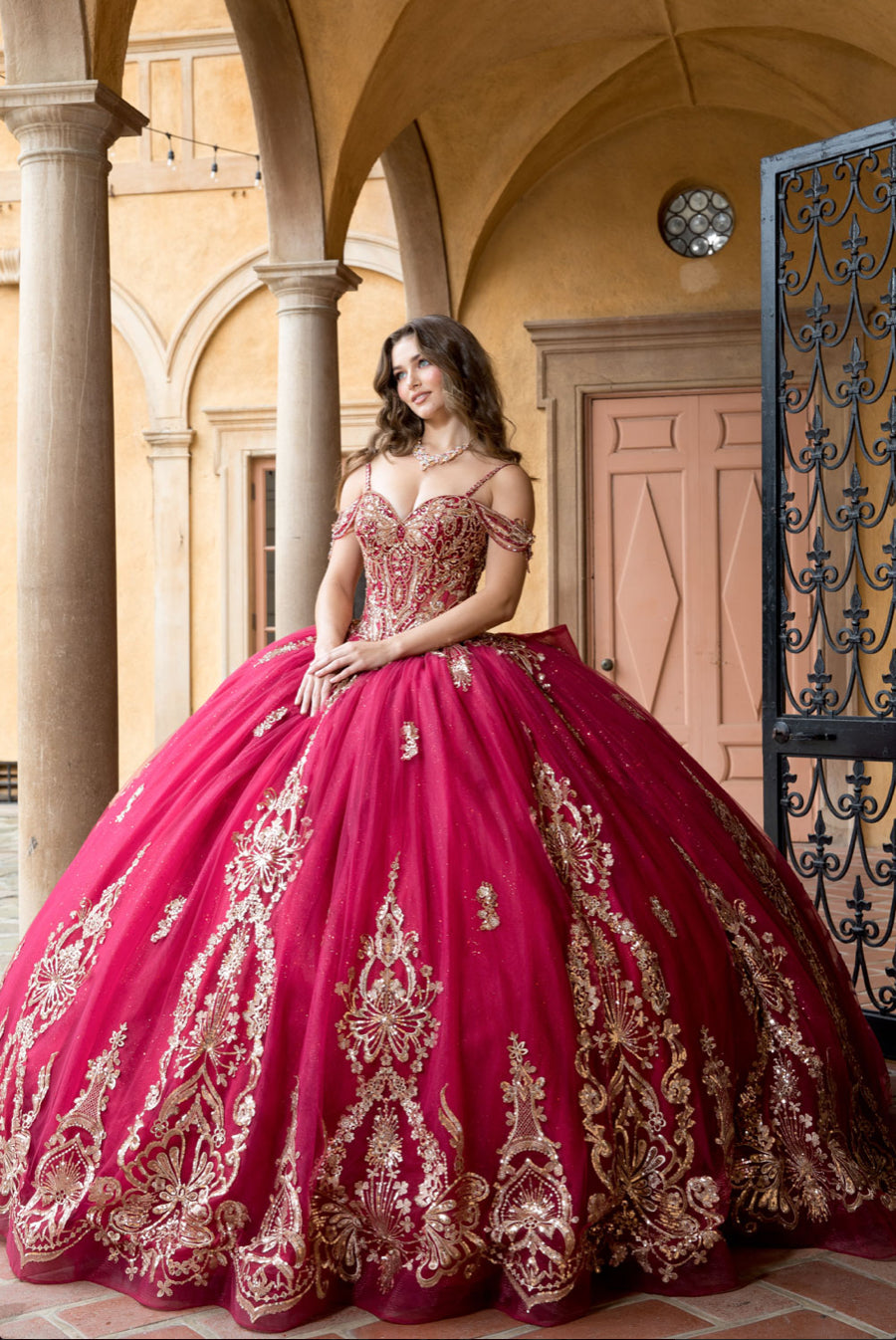 Elegance Quince With Long Bow. PQ1090 BY BELLA COUTURE