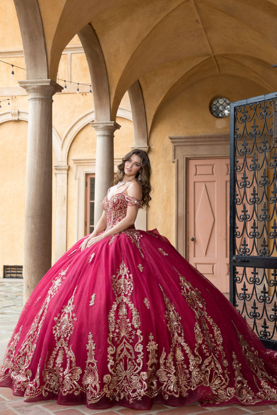 Elegance Quince With Long Bow. PQ1090 BY BELLA COUTURE