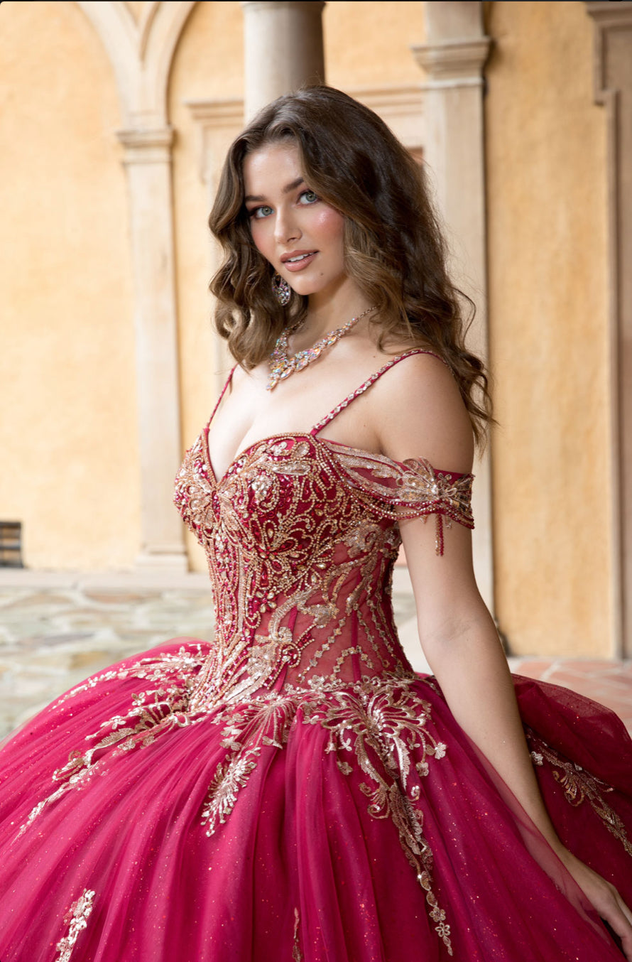 Elegance Quince With Long Bow. PQ1090 BY BELLA COUTURE