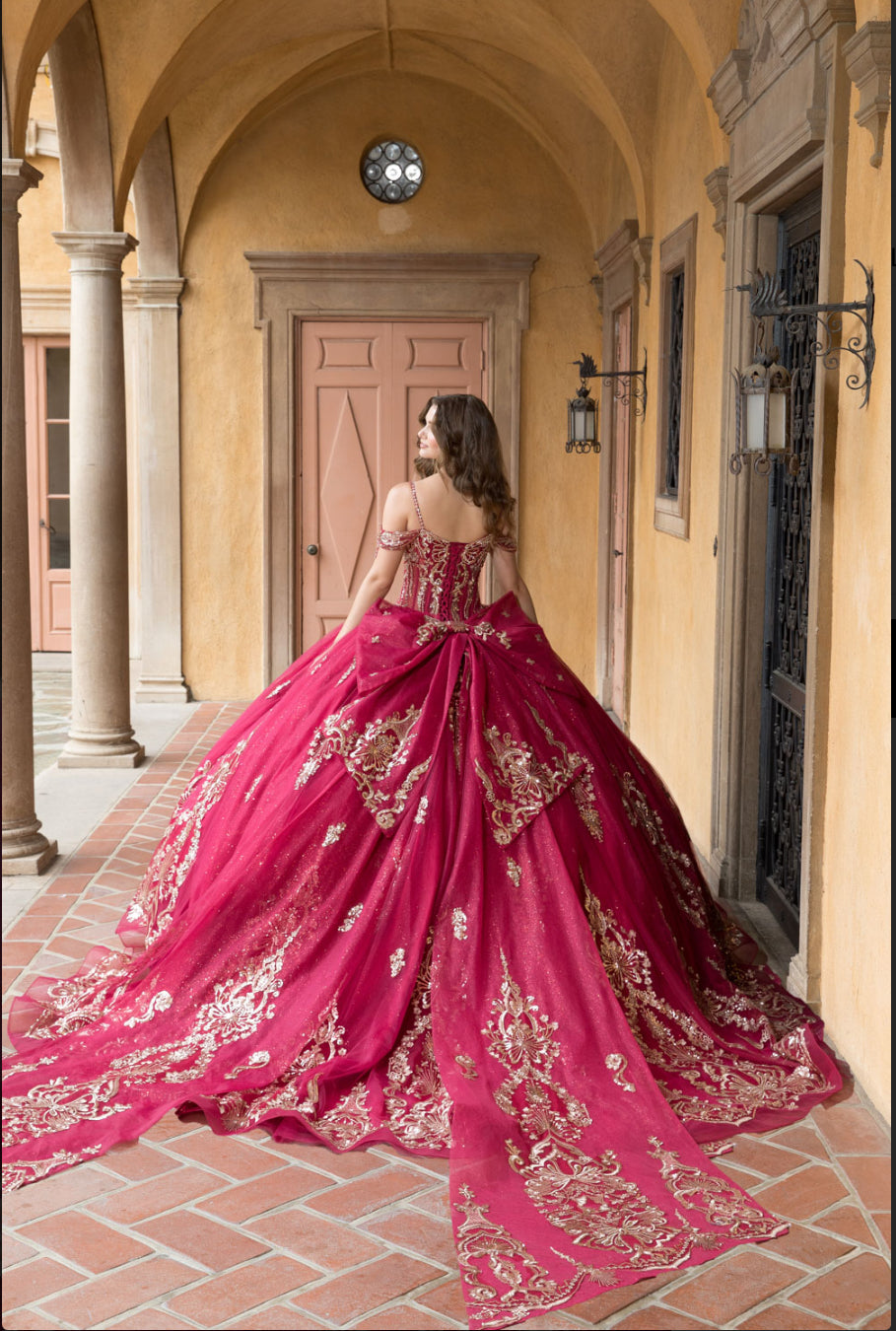 Elegance Quince With Long Bow. PQ1090 BY BELLA COUTURE