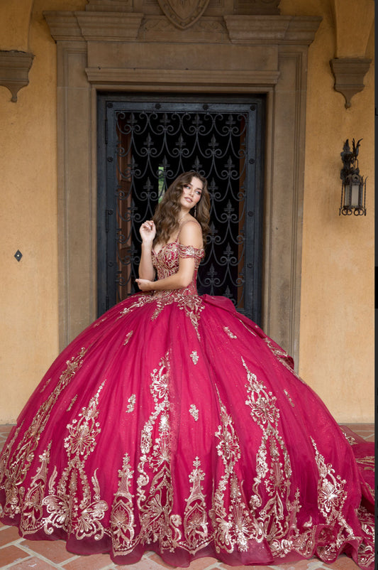 Elegance Quince With Long Bow. PQ1090 BY BELLA COUTURE