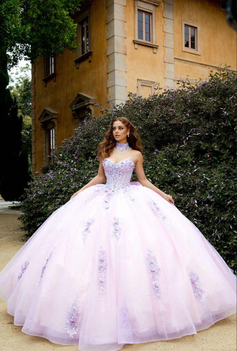 Sparkly Quince Dress with Matching Choker. Pq1091 by BELLA COUTURE