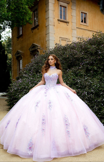 Sparkly Quince Dress with Matching Choker. Pq1091 by BELLA COUTURE