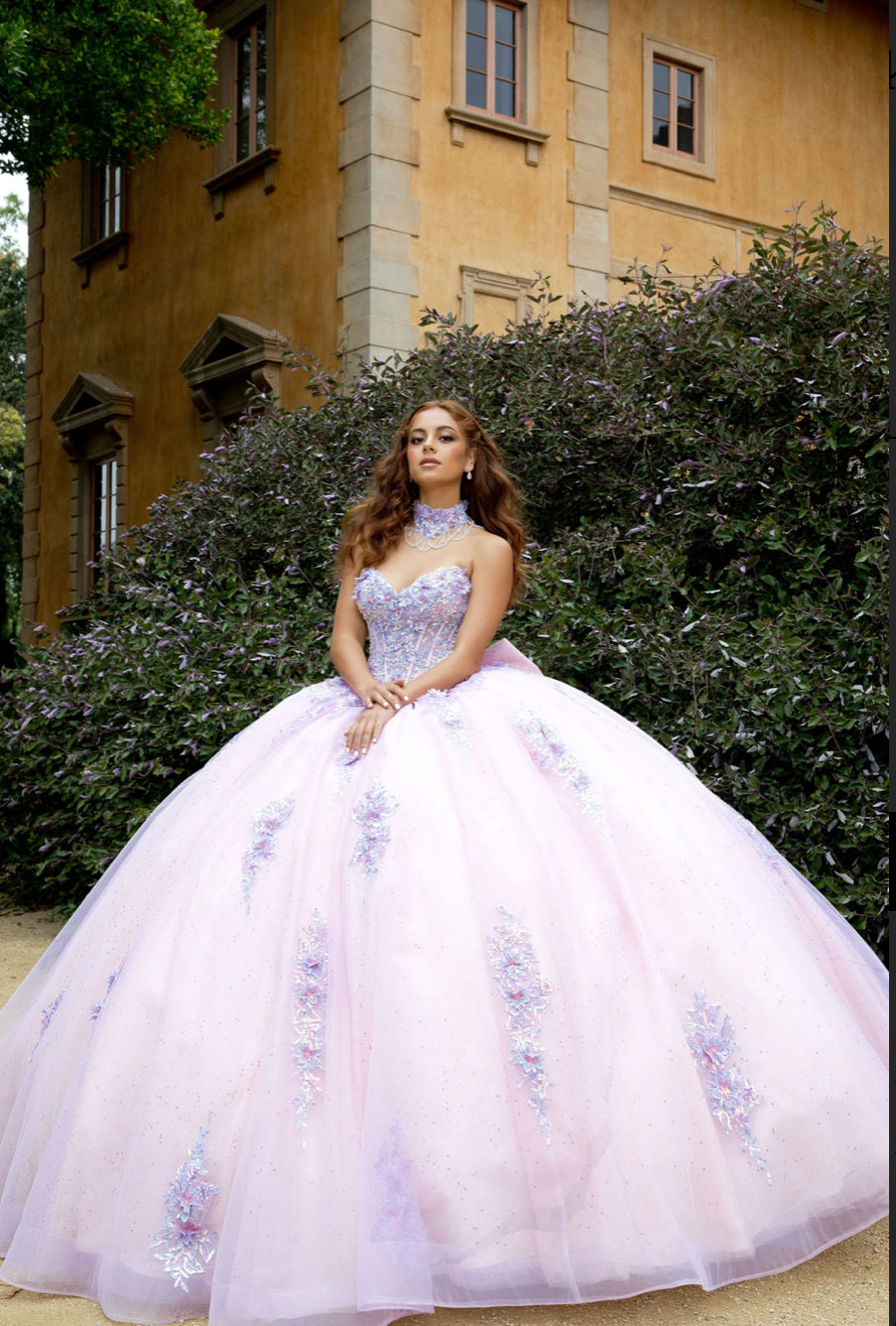 Sparkly Quince Dress with Matching Choker. Pq1091 by BELLA COUTURE