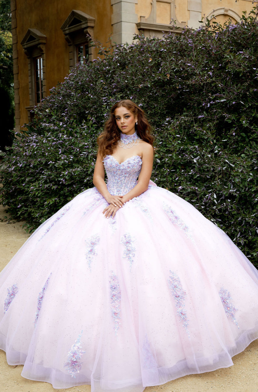 Sparkly Quince Dress with Matching Choker. Pq1091 by BELLA COUTURE
