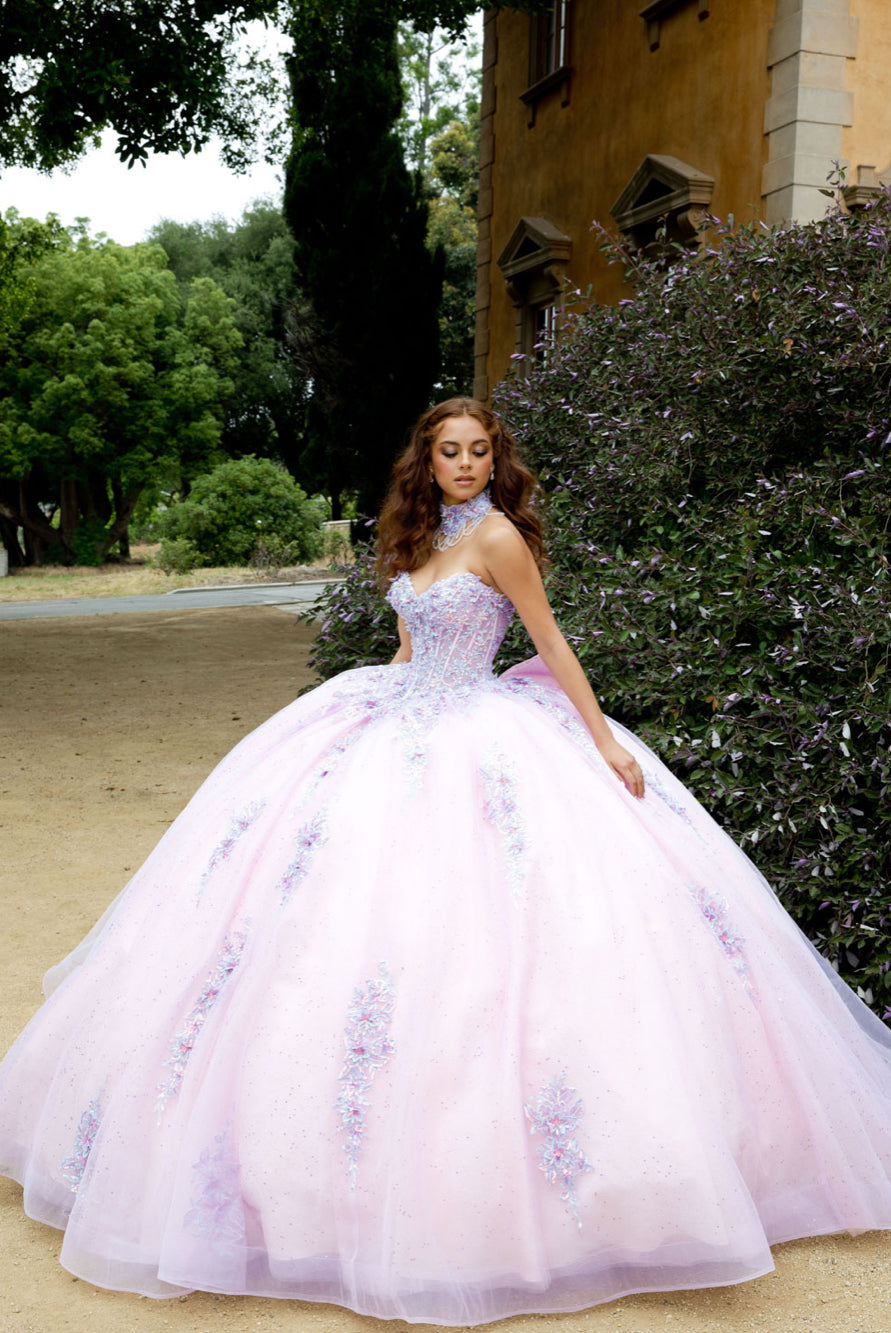 Sparkly Quince Dress with Matching Choker. Pq1091 by BELLA COUTURE