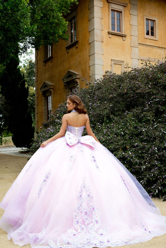 Sparkly Quince Dress with Matching Choker. Pq1091 by BELLA COUTURE