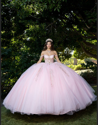 Acrylic 3D Flowers with Wing Cape. PQ1061 by Bella Couture
