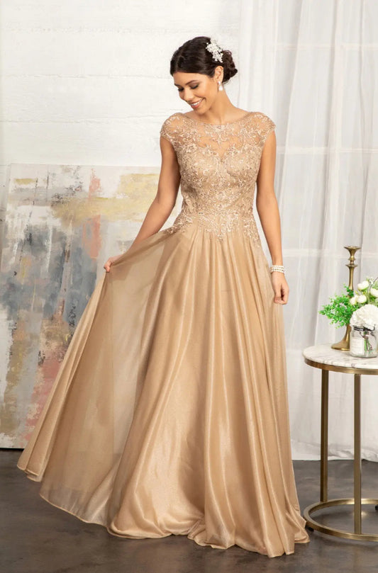 Beads Embellished Embroidered A-line Dress. GL3068 GLS BY ELIZABETH K