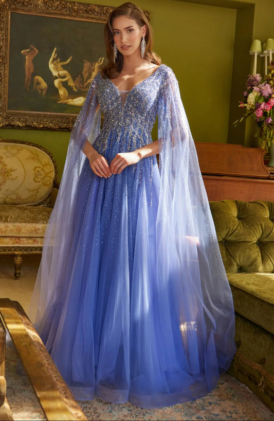 Feel glamorous in this bead, jewel, and sequin adorned dress. GL3606 GLS BY GLORIA