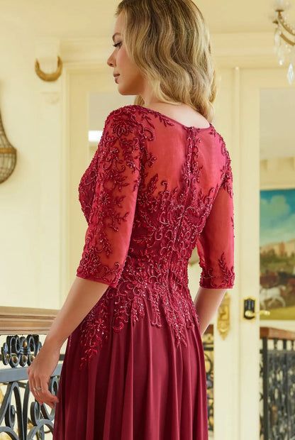 Show off in this beaded, sequin embroidered dress. GL3573 GLS BY ELIZABETH K