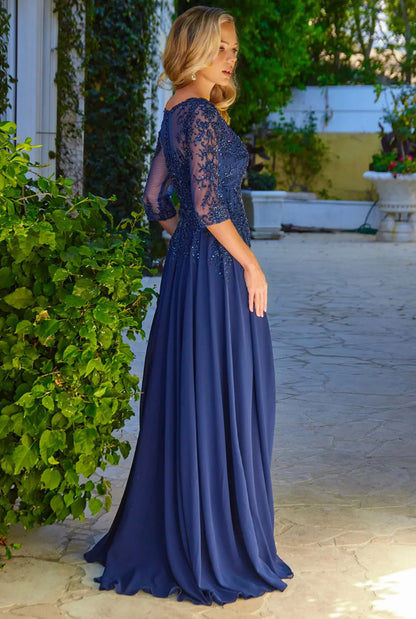 Show off in this beaded, sequin embroidered dress. GL3573 GLS BY ELIZABETH K