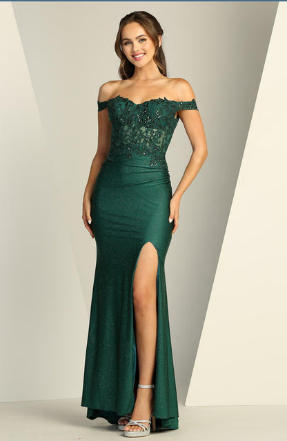 Off shoulder sparkly dress fitter. 3189 BY ADORA DESIGN