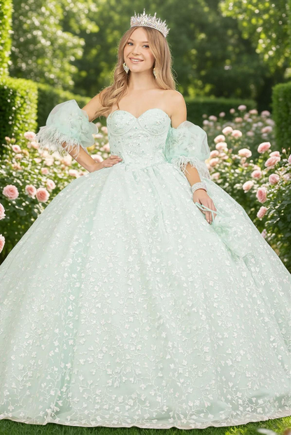 Jewel Strapless Quinceanera Gown. GL3176 by Elizabeth k