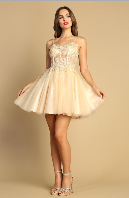 Floral Embroidery Embellished Glitter Mesh. 1039 BY ADORA DESIGN