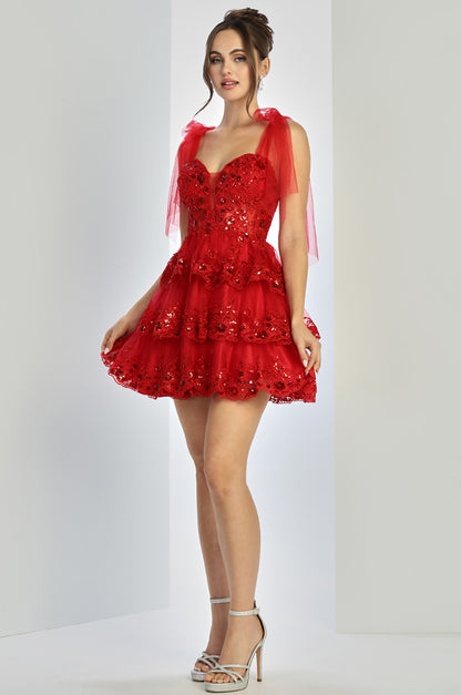 Short Beautiful Sweetheart Neckline for Damas. 1063 by ADORA DESIGN