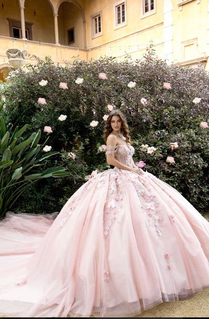 Colorful Bloom Quince Dress. PQ1096 BY BELLA COUTURE