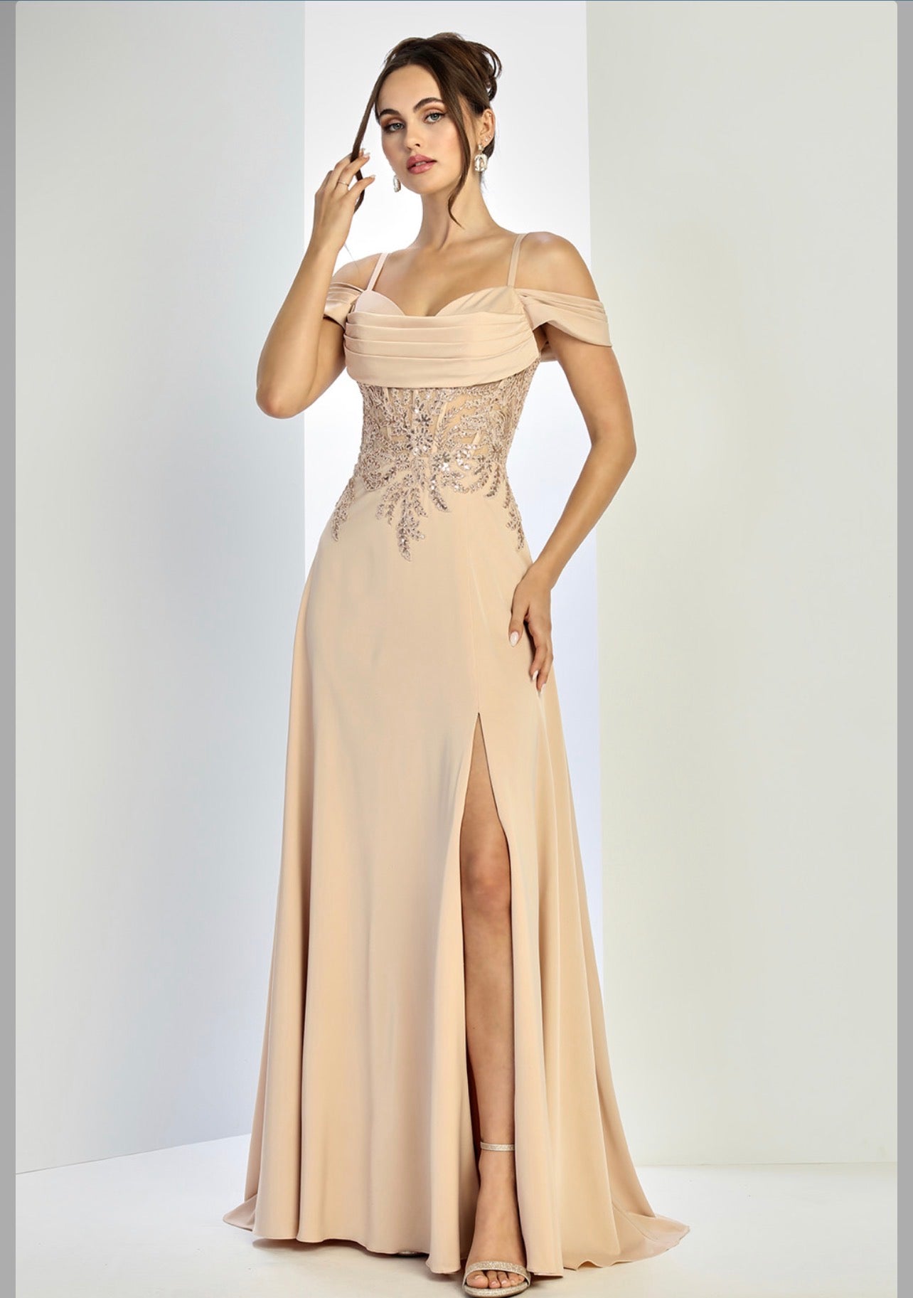 With exquisite details, see-through corset. 3251. BY ADORA DESIGN