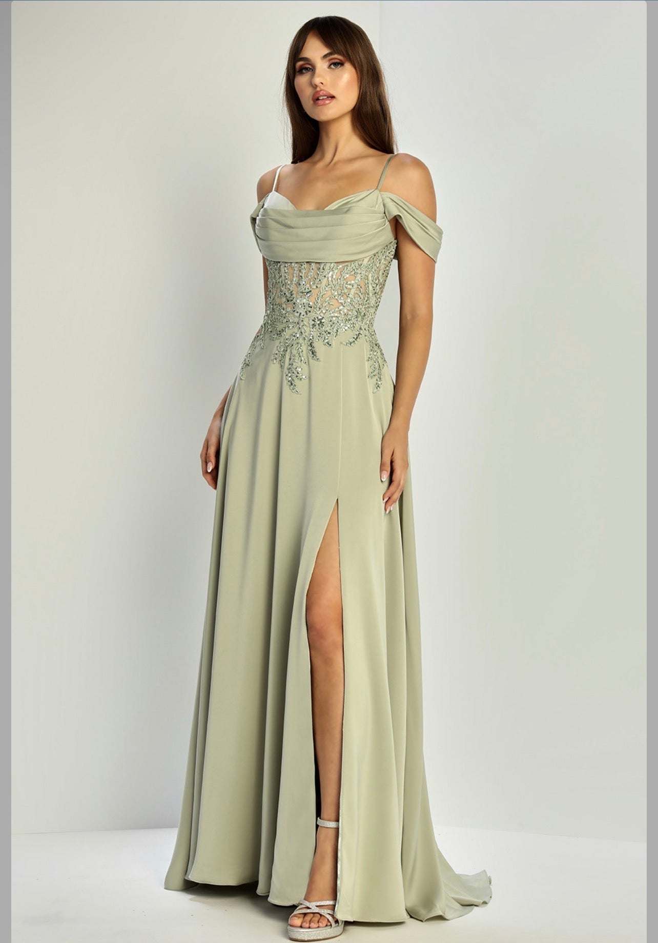 With exquisite details, see-through corset. 3251. BY ADORA DESIGN