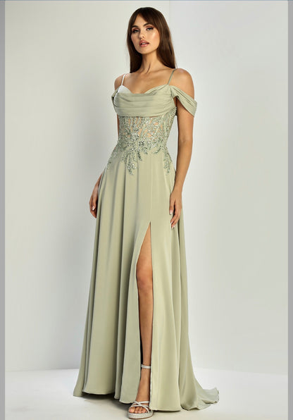 With exquisite details, see-through corset. 3251. BY ADORA DESIGN