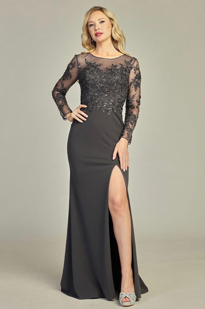 Long sleeves dress for your special event. 7903K BY LET´S CORP