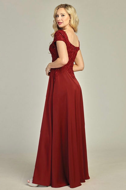 Beads Embellished Embroidered A-line Dress. 7906K BY LET´S CORP