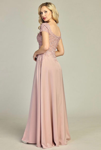 Beads Embellished Embroidered A-line Dress. 7906K BY LET´S CORP