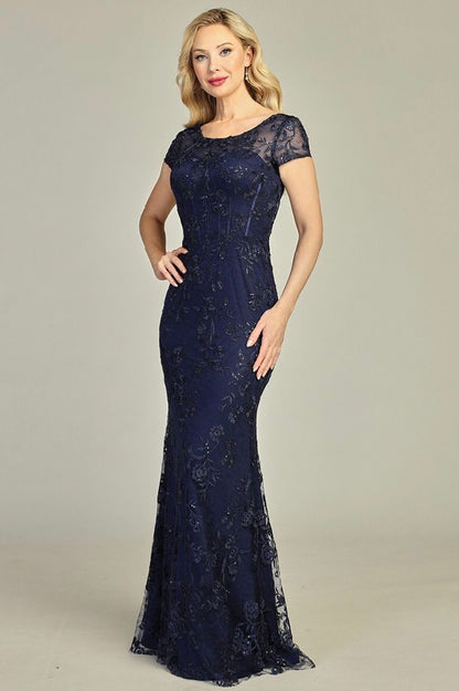 Beads Embellished Embroidered A-line Dress. 7918K BY LET´S CORP