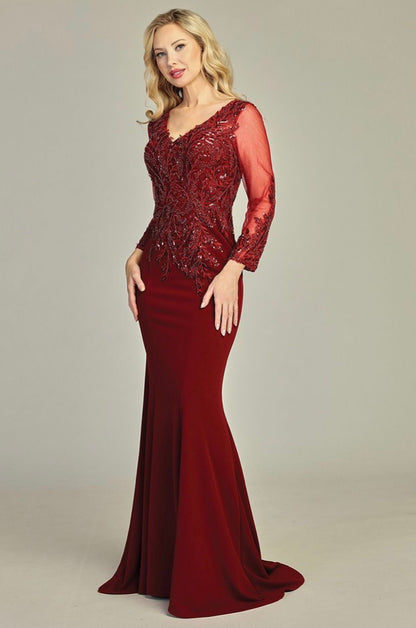Long sleeves dress for your special event. 7935K BY LET´S CORP