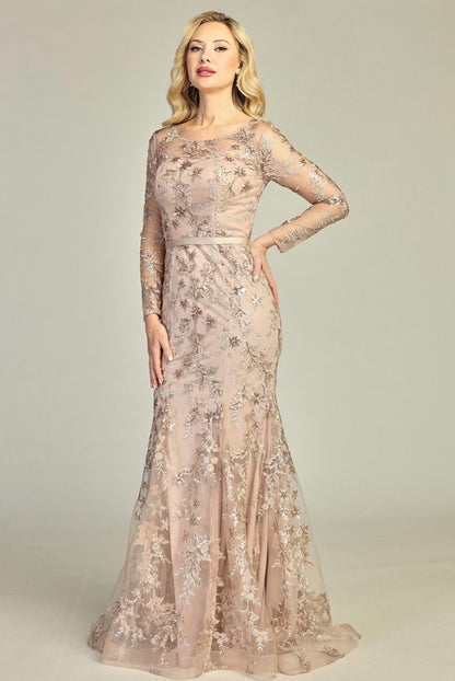 Long sleeves dress for your special event. 7938K BY LET´S CORP