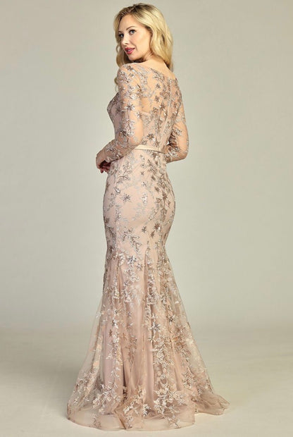 Long sleeves dress for your special event. 7938K BY LET´S CORP