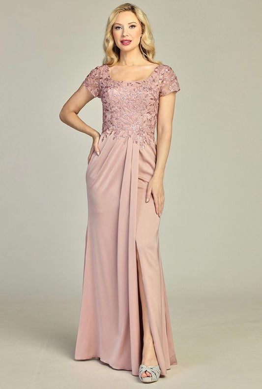 Beads Embellished Embroidered A-line Dress. 7956K BY LET´S CORP
