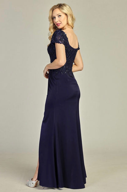 Beads Embellished Embroidered A-line Dress. 7956K BY LET´S CORP